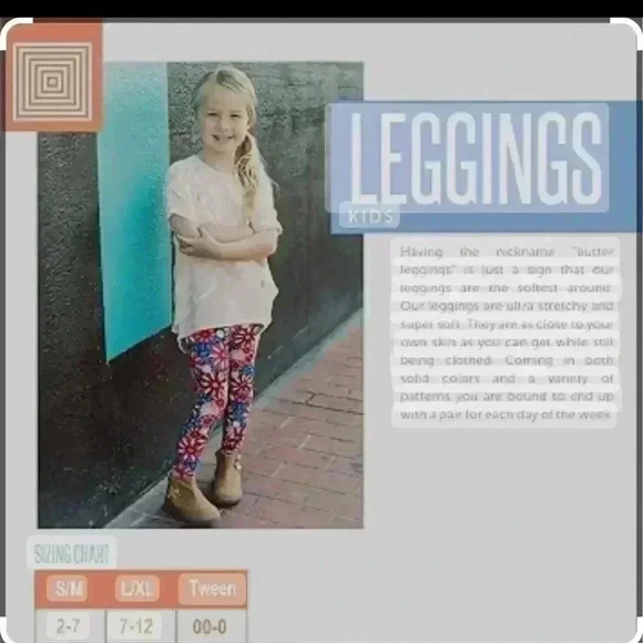 Lularoe tween leggings! Vintage American flags! Soft & buttery! NWOT. - Picture 3 of 4